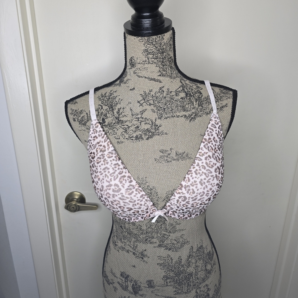 Kensie Light Pink and Brown Bra Intimates 36 C